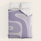 Copacetic Retro Abstract in Light Lavender Purple  Comforter Gallery Image 6