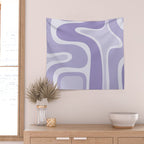 Copacetic Retro Abstract in Light Lavender Purple  Wall Tapestry Gallery Image 2
