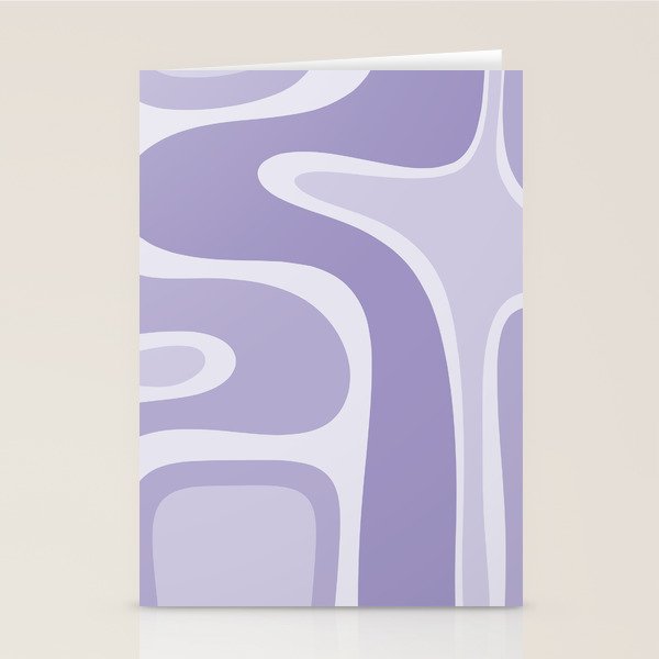 Copacetic Retro Abstract in Light Lavender Purple  Stationery Card Gallery Image 2