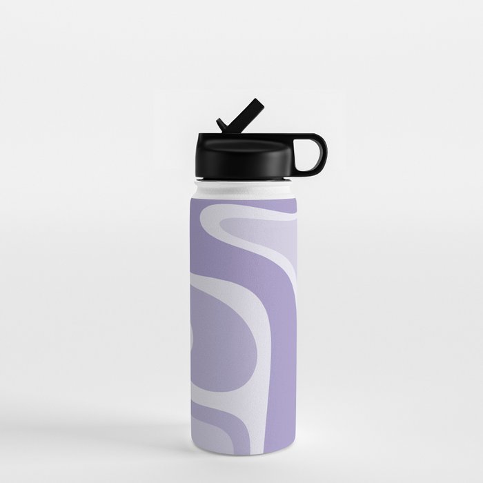 Copacetic Retro Abstract in Light Lavender Purple  Water Bottle Gallery Image 1