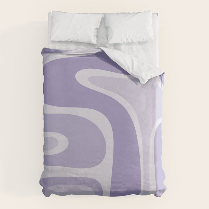 Copacetic Retro Abstract in Light Lavender Purple  Duvet Cover Gallery Image 6