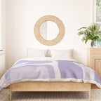 Copacetic Retro Abstract in Light Lavender Purple  Duvet Cover Gallery Image 3