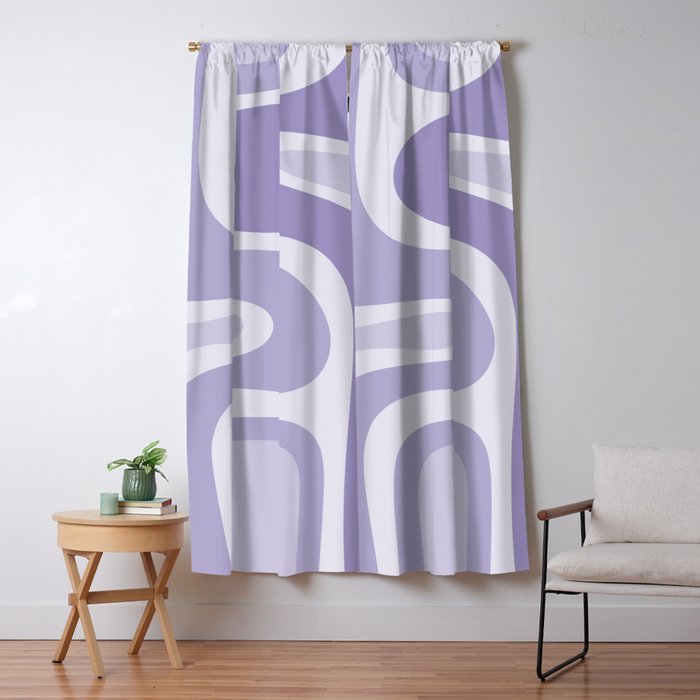 Copacetic Retro Abstract in Light Lavender Purple  Window Curtain Gallery Image 5