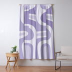 Copacetic Retro Abstract in Light Lavender Purple  Window Curtain Gallery Image 5