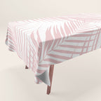 Blush Pink Palm Leaves Dream - Cali Summer Vibes #2 #tropical #decor #art #society6 Tablecloth Gallery Image 1