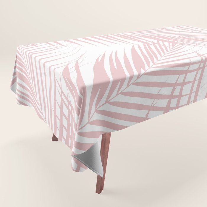 Blush Pink Palm Leaves Dream - Cali Summer Vibes #2 #tropical #decor #art #society6 Tablecloth Gallery Image 1