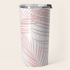 Blush Pink Palm Leaves Dream - Cali Summer Vibes #2 #tropical #decor #art #society6 Travel Mug Gallery Image 2