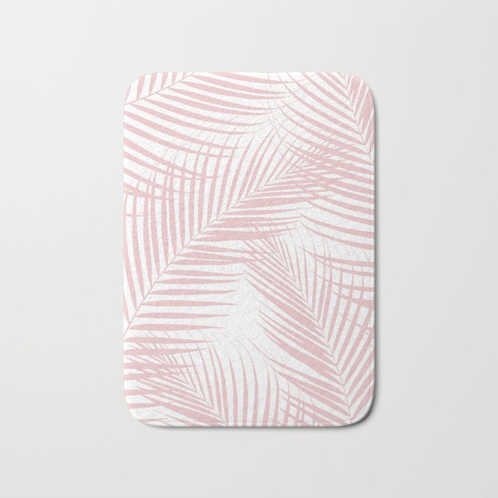 Blush Pink Palm Leaves Dream - Cali Summer Vibes #2 #tropical #decor #art #society6 Bath Mat Gallery Image 1