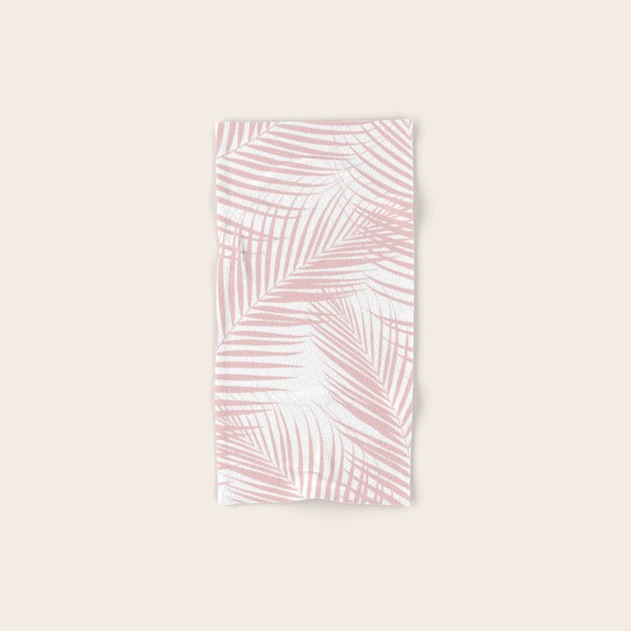 Blush Pink Palm Leaves Dream - Cali Summer Vibes #2 #tropical #decor #art #society6 Bath Towel Gallery Image 1