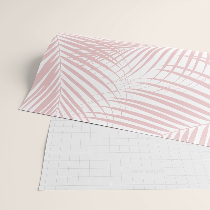 Blush Pink Palm Leaves Dream - Cali Summer Vibes #2 #tropical #decor #art #society6 Wrapping Paper Gallery Image 2