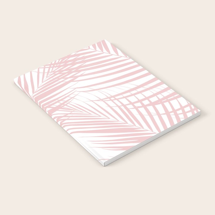 Blush Pink Palm Leaves Dream - Cali Summer Vibes #2 #tropical #decor #art #society6 Notebook Gallery Image 1