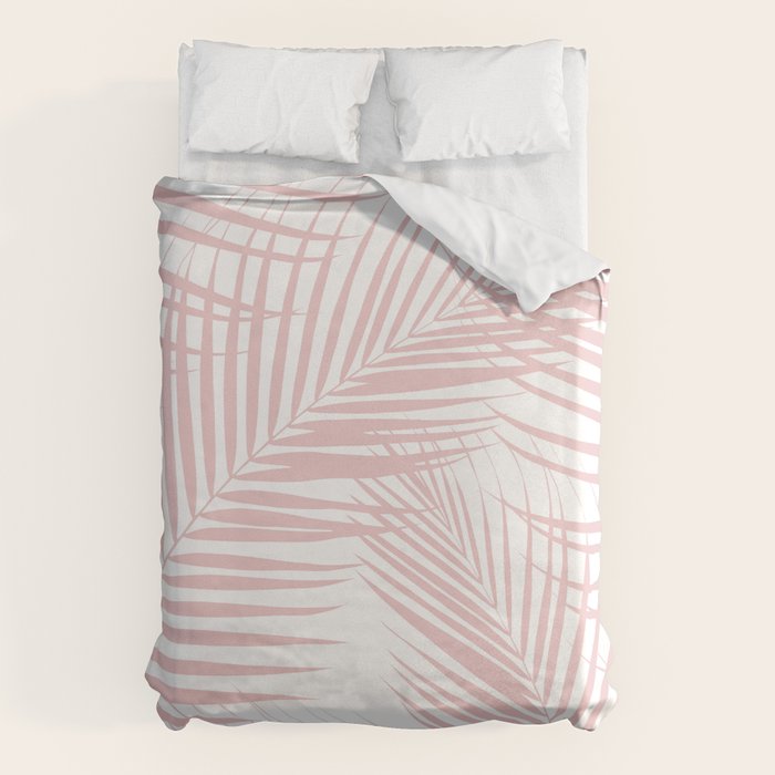 Blush Pink Palm Leaves Dream - Cali Summer Vibes #2 #tropical #decor #art #society6 Duvet Cover Gallery Image 6