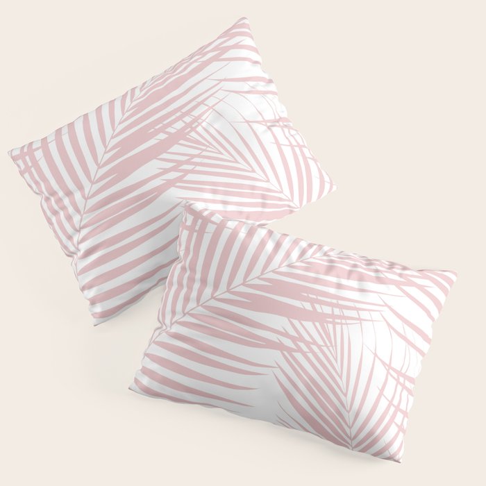 Blush Pink Palm Leaves Dream - Cali Summer Vibes #2 #tropical #decor #art #society6 Pillow Sham Gallery Image 1
