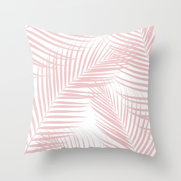 Blush Pink Palm Leaves Dream - Cali Summer Vibes #2 #tropical #decor #art #society6 Throw Pillow Gallery Image 6