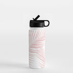 Blush Pink Palm Leaves Dream - Cali Summer Vibes #2 #tropical #decor #art #society6 Water Bottle Gallery Image 1