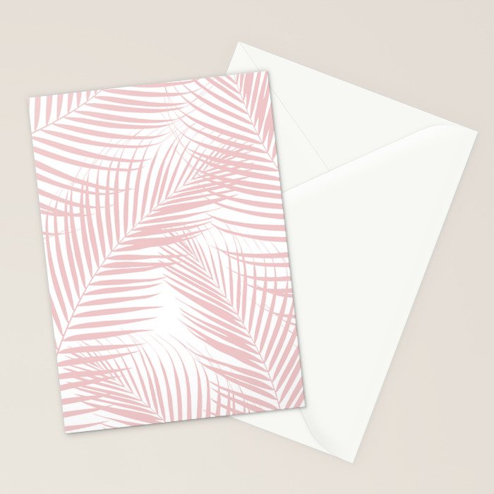 Blush Pink Palm Leaves Dream - Cali Summer Vibes #2 #tropical #decor #art #society6 Stationery Card Gallery Image 2