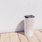 Blush Pink Palm Leaves Dream - Cali Summer Vibes #2 #tropical #decor #art #society6 Travel Mug Gallery Image 4