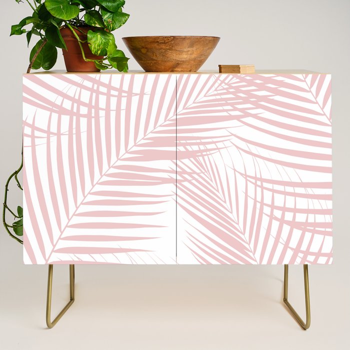 Blush Pink Palm Leaves Dream - Cali Summer Vibes #2 #tropical #decor #art #society6 Credenza Gallery Image 1
