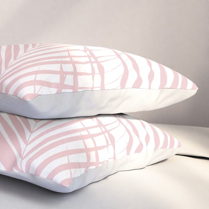 Blush Pink Palm Leaves Dream - Cali Summer Vibes #2 #tropical #decor #art #society6 Pillow Sham Gallery Image 3