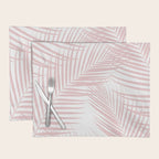 Blush Pink Palm Leaves Dream - Cali Summer Vibes #2 #tropical #decor #art #society6 Placemat Gallery Image 1