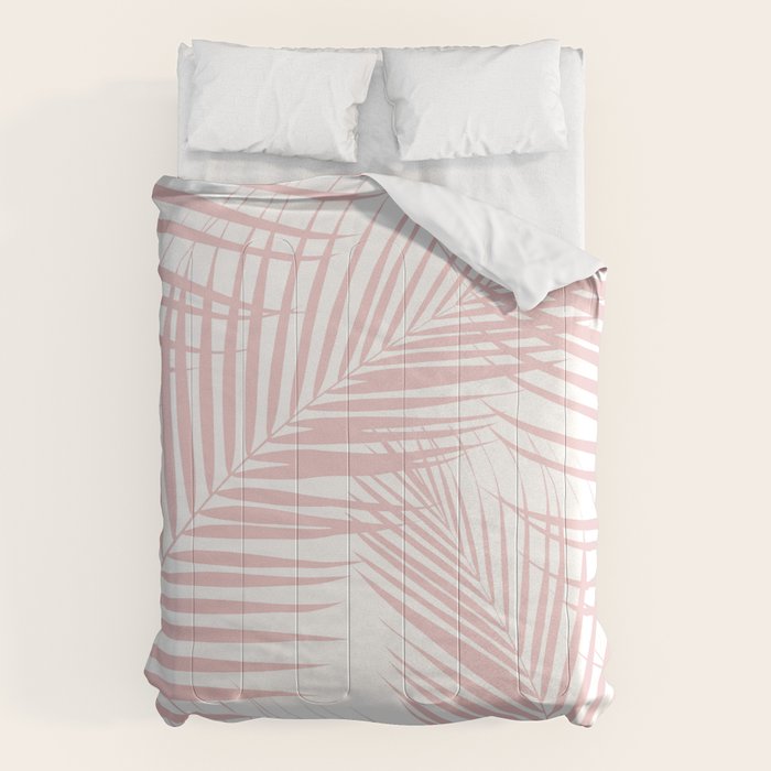 Blush Pink Palm Leaves Dream - Cali Summer Vibes #2 #tropical #decor #art #society6 Comforter Gallery Image 6