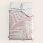 Blush Pink Palm Leaves Dream - Cali Summer Vibes #2 #tropical #decor #art #society6 Comforter Gallery Image 6