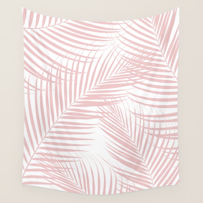 Blush Pink Palm Leaves Dream - Cali Summer Vibes #2 #tropical #decor #art #society6 Wall Tapestry Gallery Image 4