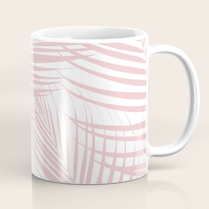Blush Pink Palm Leaves Dream - Cali Summer Vibes #2 #tropical #decor #art #society6 Coffee Mug Gallery Image 1