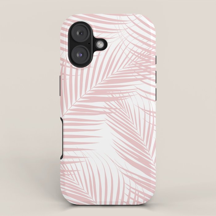 Blush Pink Palm Leaves Dream - Cali Summer Vibes #2 #tropical #decor #art #society6 iPhone Case Gallery Image 1