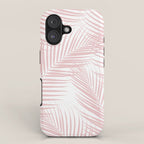 Blush Pink Palm Leaves Dream - Cali Summer Vibes #2 #tropical #decor #art #society6 iPhone Case Gallery Image 1