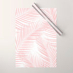 Blush Pink Palm Leaves Dream - Cali Summer Vibes #2 #tropical #decor #art #society6 Wrapping Paper Gallery Image 1
