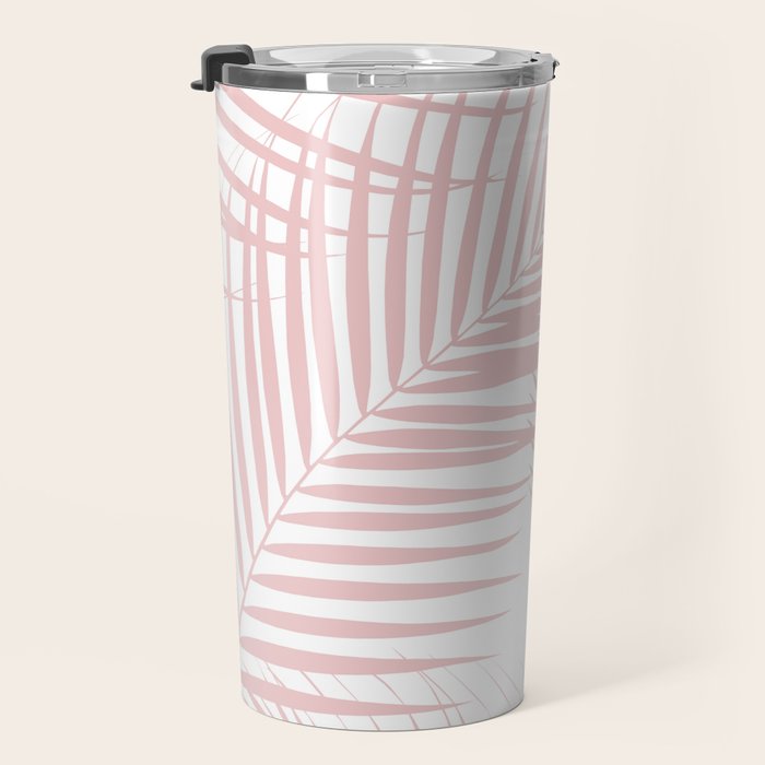 Blush Pink Palm Leaves Dream - Cali Summer Vibes #2 #tropical #decor #art #society6 Travel Mug Gallery Image 3