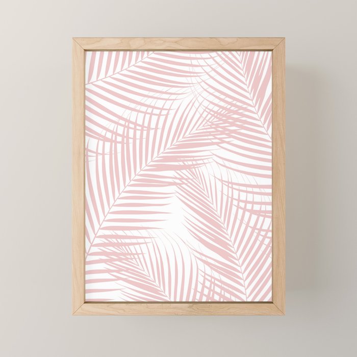 Blush Pink Palm Leaves Dream - Cali Summer Vibes #2 #tropical #decor #art #society6 Mini Art Print Gallery Image 1