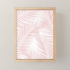 Blush Pink Palm Leaves Dream - Cali Summer Vibes #2 #tropical #decor #art #society6 Mini Art Print Gallery Image 1
