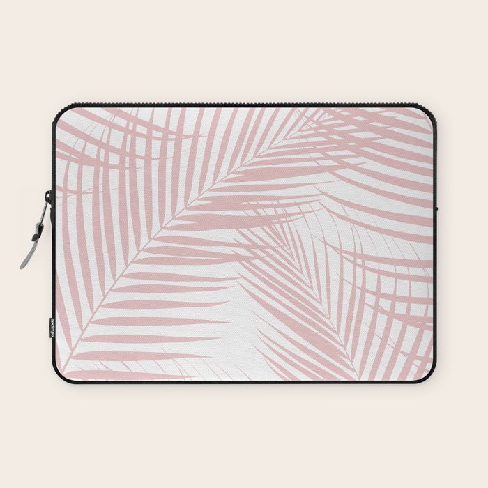 Blush Pink Palm Leaves Dream - Cali Summer Vibes #2 #tropical #decor #art #society6 Laptop Sleeve Gallery Image 1
