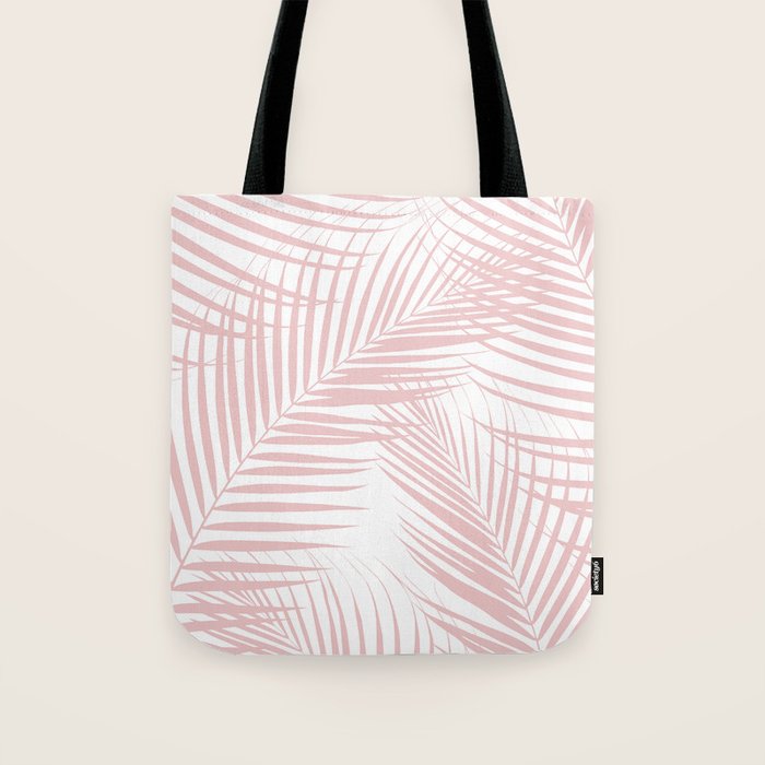 Blush Pink Palm Leaves Dream - Cali Summer Vibes #2 #tropical #decor #art #society6 Tote Bag Gallery Image 1