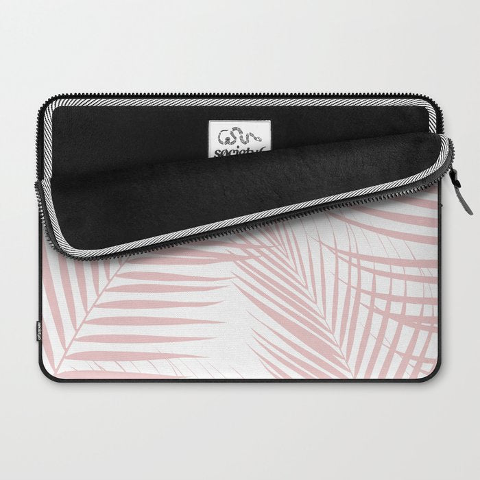 Blush Pink Palm Leaves Dream - Cali Summer Vibes #2 #tropical #decor #art #society6 Laptop Sleeve Gallery Image 2