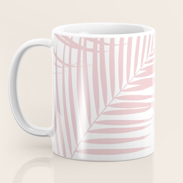Blush Pink Palm Leaves Dream - Cali Summer Vibes #2 #tropical #decor #art #society6 Coffee Mug Gallery Image 3