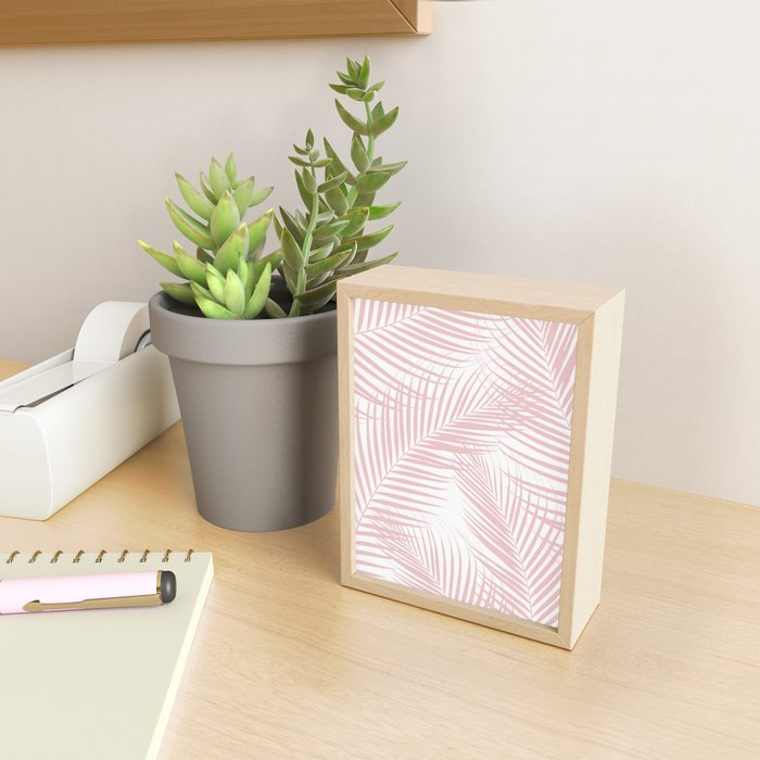 Blush Pink Palm Leaves Dream - Cali Summer Vibes #2 #tropical #decor #art #society6 Mini Art Print Gallery Image 2