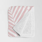 Blush Pink Palm Leaves Dream - Cali Summer Vibes #2 #tropical #decor #art #society6 Throw Blanket Gallery Image 3