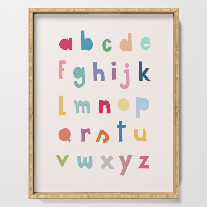 ABC alphabet art Serving Tray Gallery Image 1