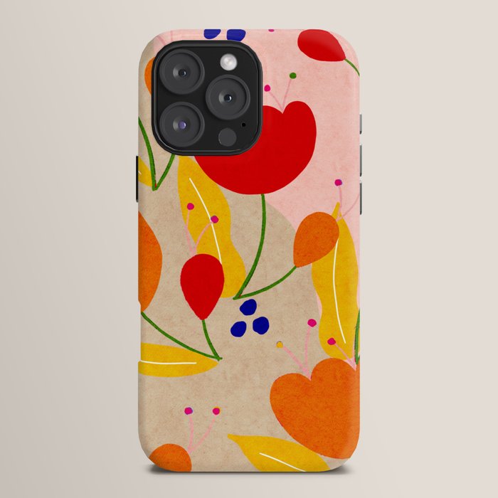 Red and Orange Flower print - Amsterdam Flower Market iPhone Case Gallery Image 16