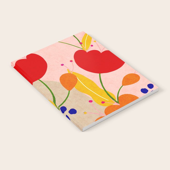 Red and Orange Flower print - Amsterdam Flower Market Notebook Gallery Image 2