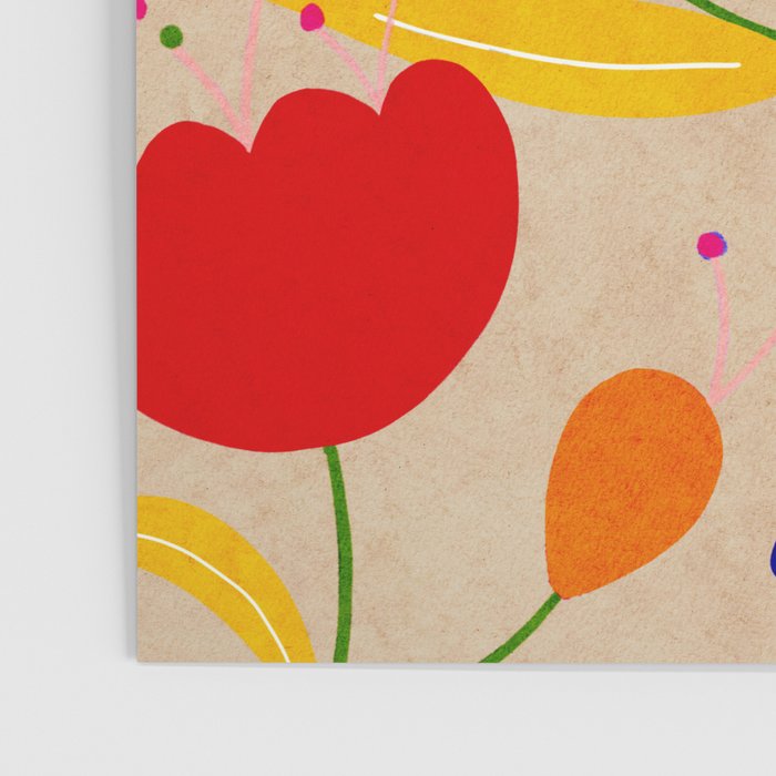 Red and Orange Flower print - Amsterdam Flower Market Poster Gallery Image 3