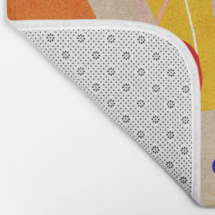 Red and Orange Flower print - Amsterdam Flower Market Bath Mat Gallery Image 2