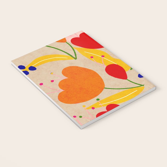 Red and Orange Flower print - Amsterdam Flower Market Notebook Gallery Image 3