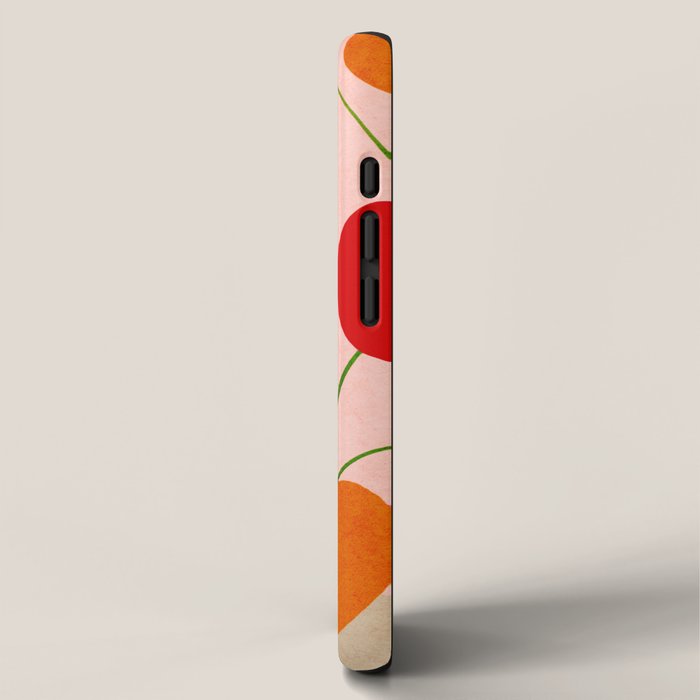 Red and Orange Flower print - Amsterdam Flower Market iPhone Case Gallery Image 2