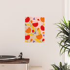 Red and Orange Flower print - Amsterdam Flower Market Poster Gallery Image 2