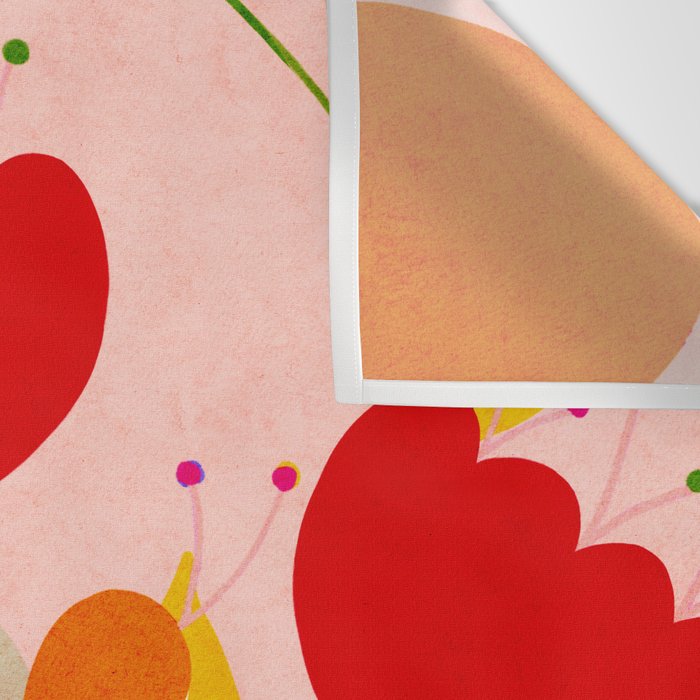 Red and Orange Flower print - Amsterdam Flower Market Wall Tapestry Gallery Image 3