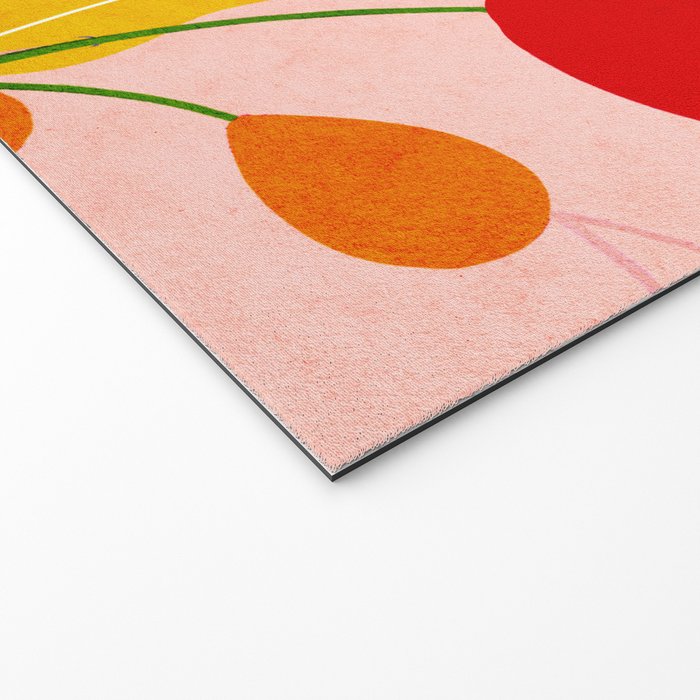 Red and Orange Flower print - Amsterdam Flower Market Welcome Mat Gallery Image 2